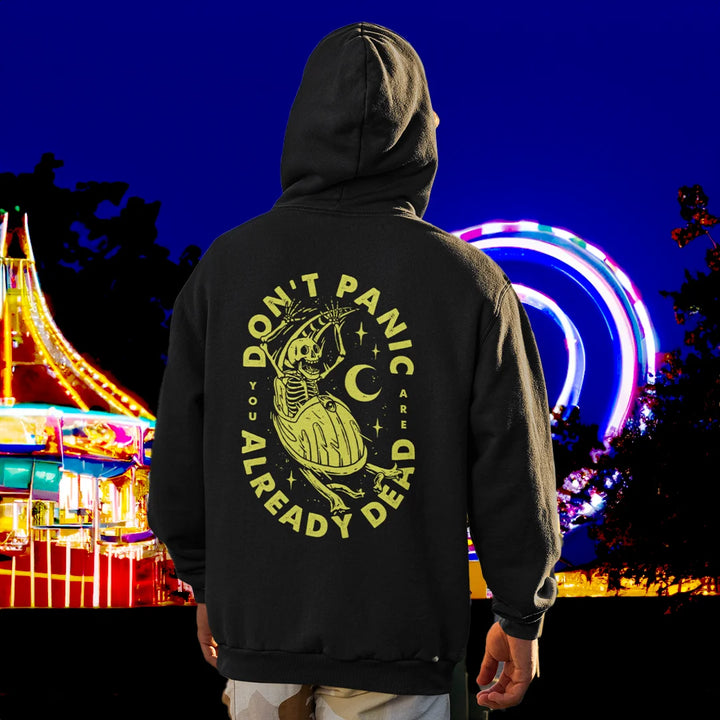 DON'T PANIC zip hoodie