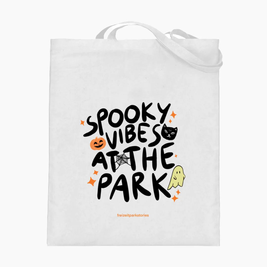 SPOOKY VIBES AT THE PARK jute bag