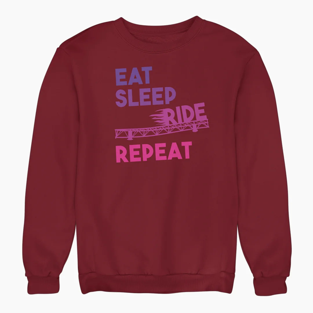 EAT SLEEP RIDE REPEAT sweatshirt