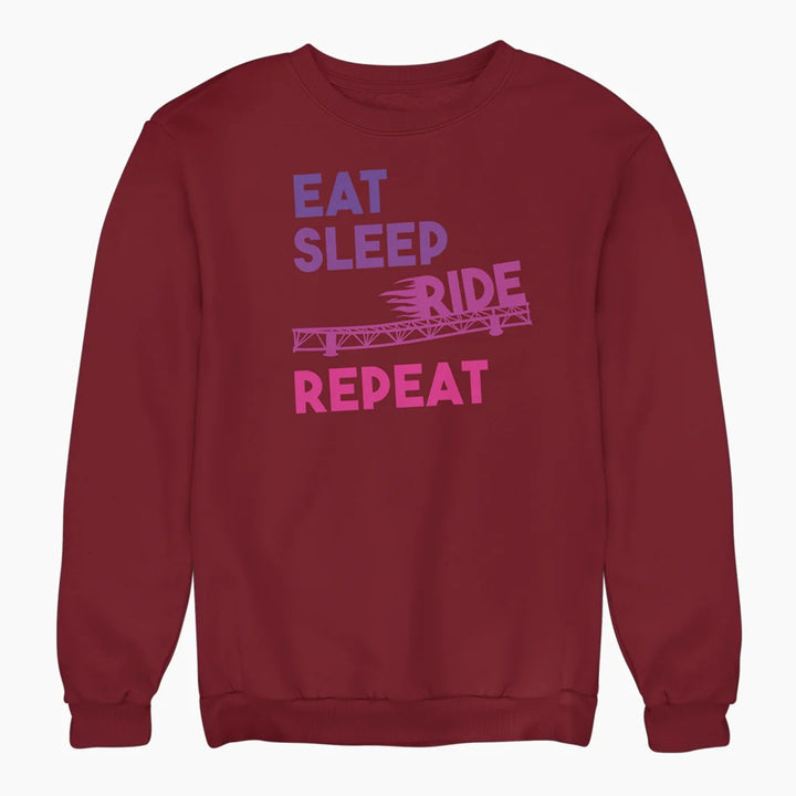 EAT SLEEP RIDE REPEAT sweatshirt