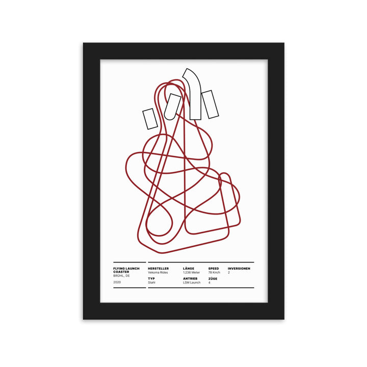 FLYING COASTER BRÜHL - layout poster