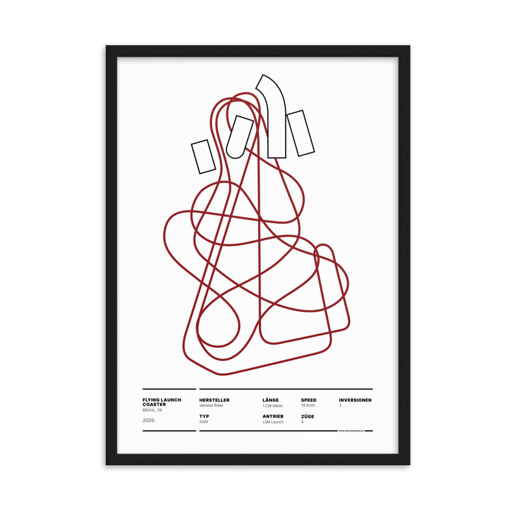 FLYING COASTER BRÜHL - layout poster