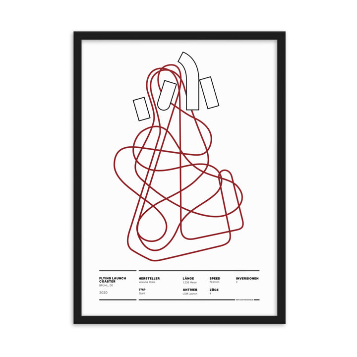 FLYING COASTER BRÜHL - layout poster