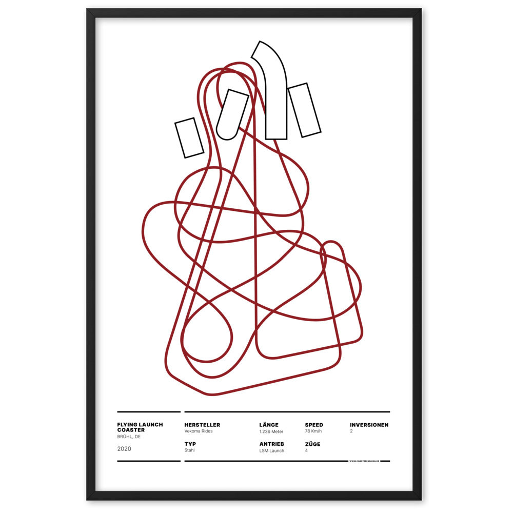 FLYING COASTER BRÜHL - layout poster
