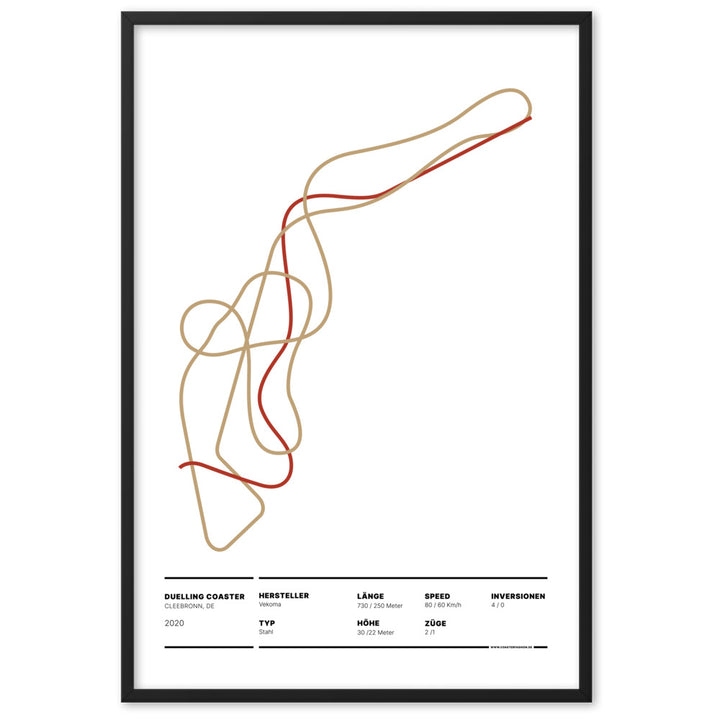 DUELLING COASTER CLEEBRONN - Layout Poster