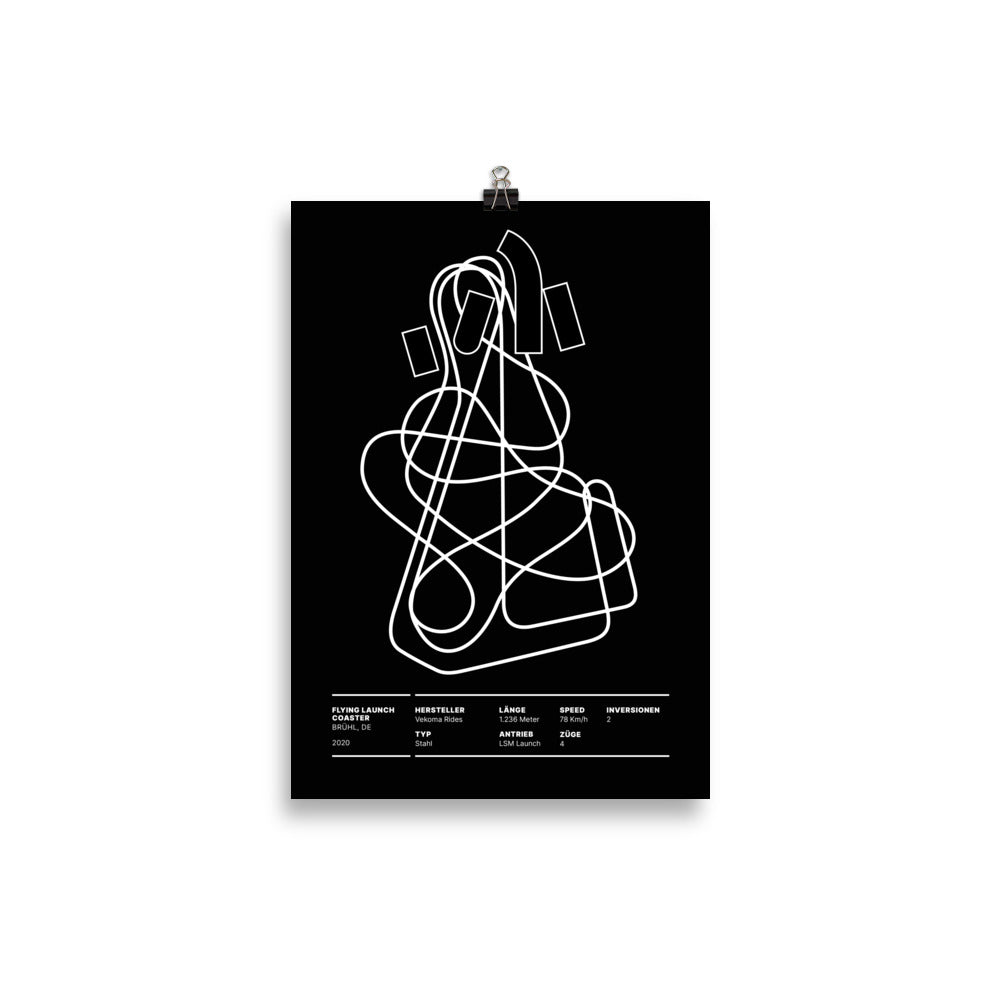 FLYING COASTER BRÜHL - layout poster