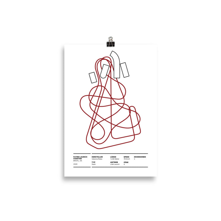 FLYING COASTER BRÜHL - layout poster