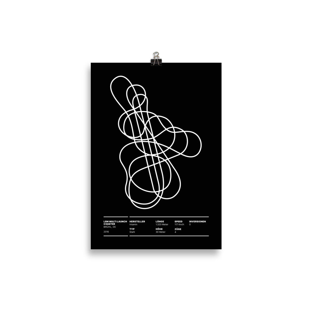 LAUNCH COASTER BRÜHL - layout poster