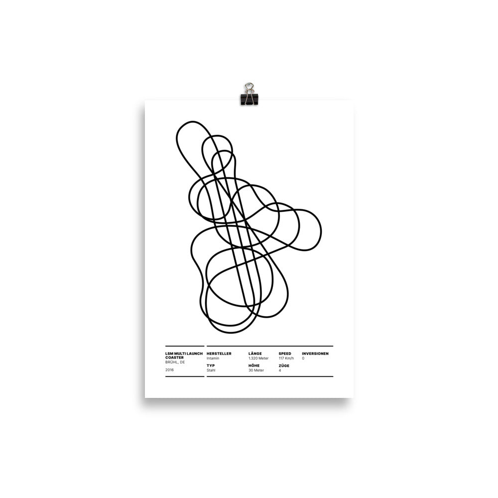 LAUNCH COASTER BRÜHL - layout poster