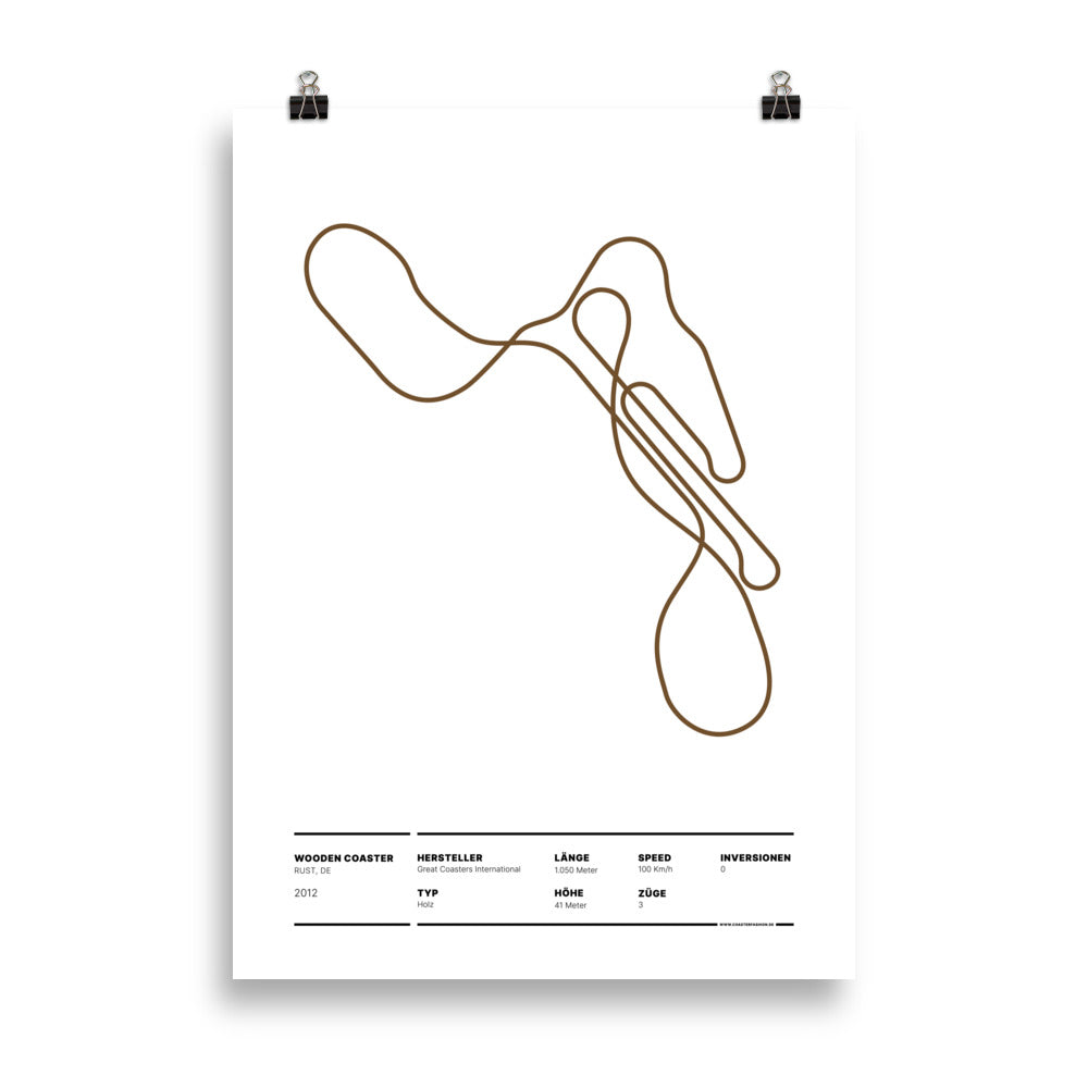 WOODEN COASTER RUST - Layout Poster
