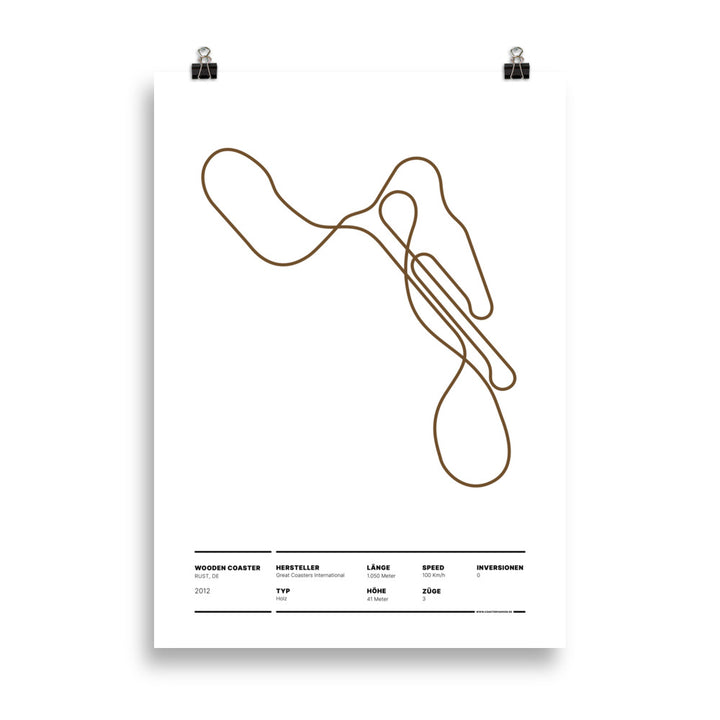WOODEN COASTER RUST - Layout Poster