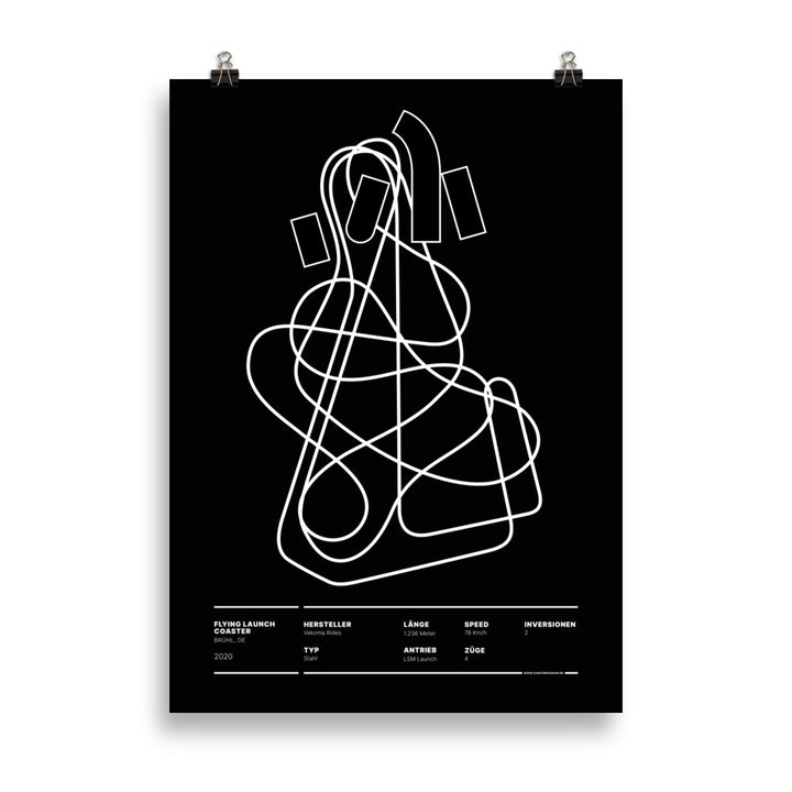 FLYING COASTER BRÜHL - layout poster