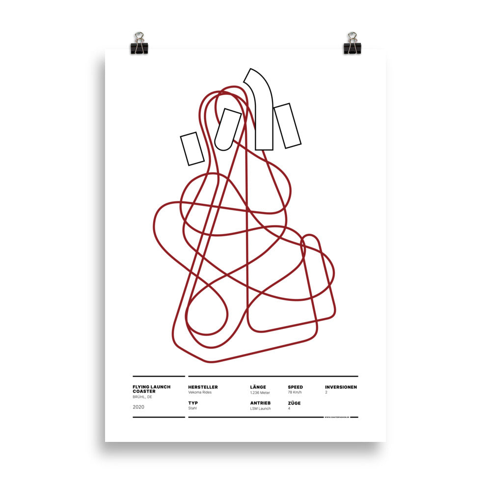 FLYING COASTER BRÜHL - layout poster