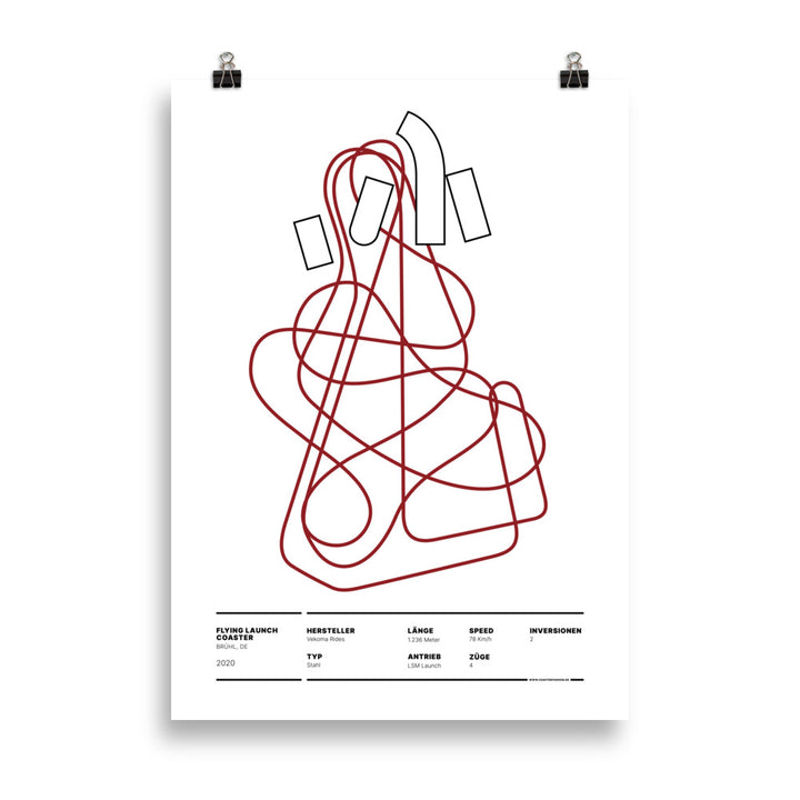 FLYING COASTER BRÜHL - layout poster