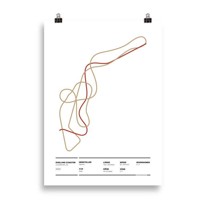 DUELLING COASTER CLEEBRONN - Layout Poster