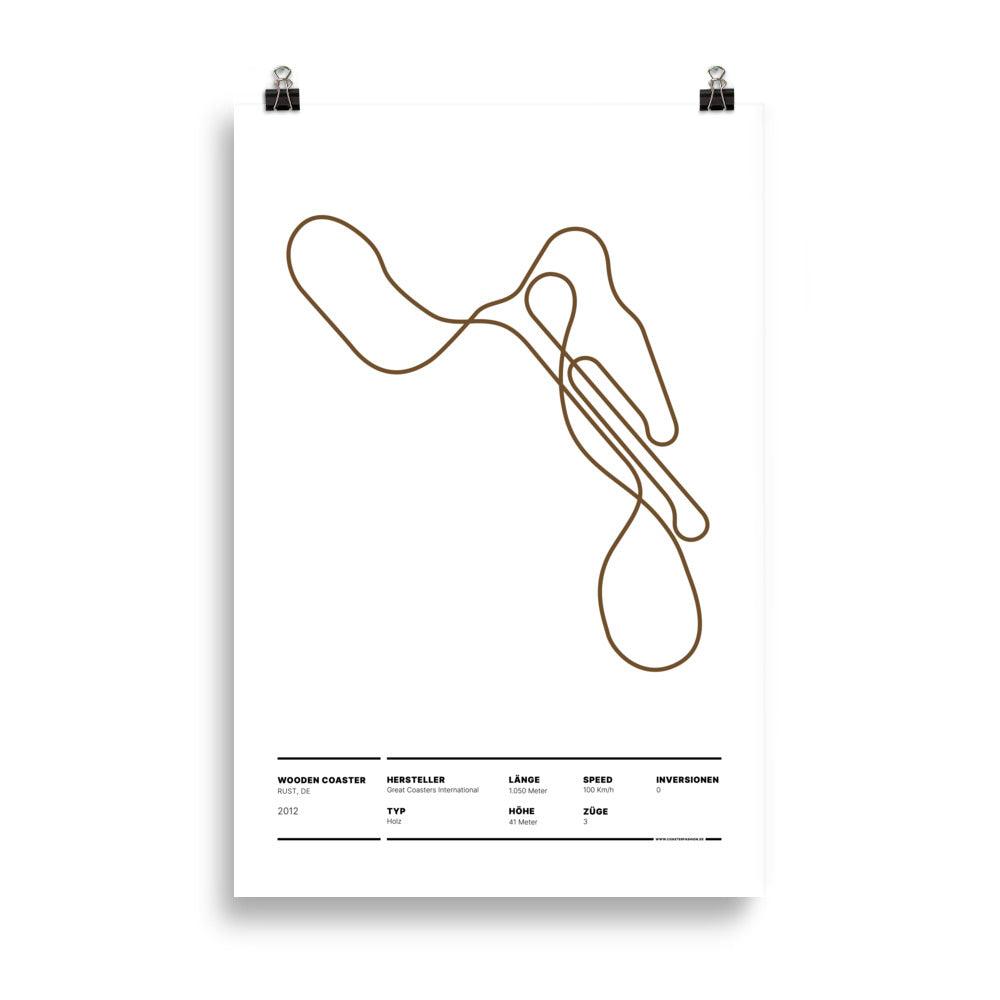 WOODEN COASTER RUST - Layout Poster