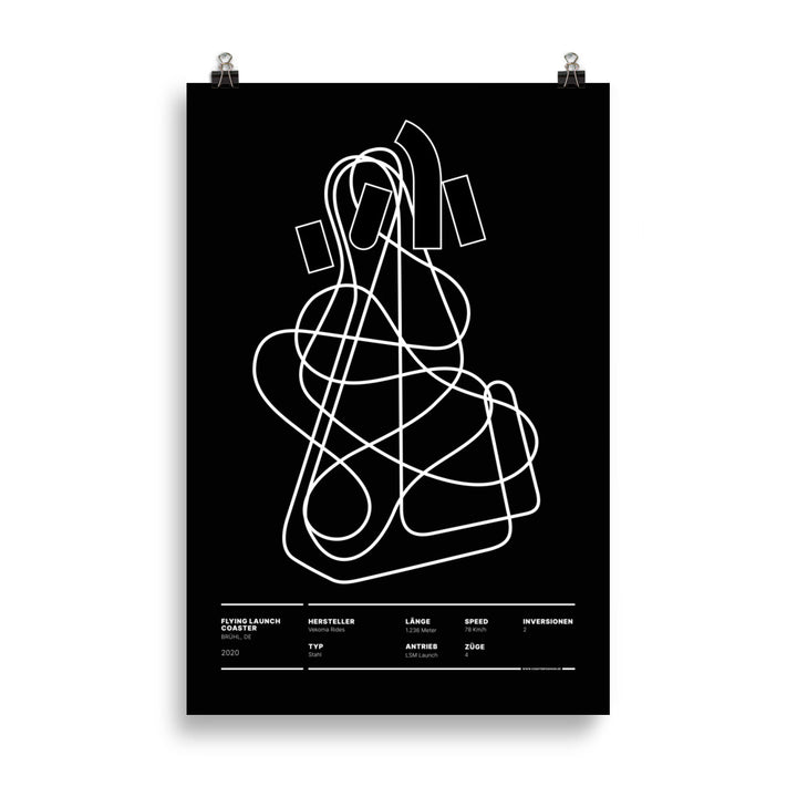 FLYING COASTER BRÜHL - layout poster