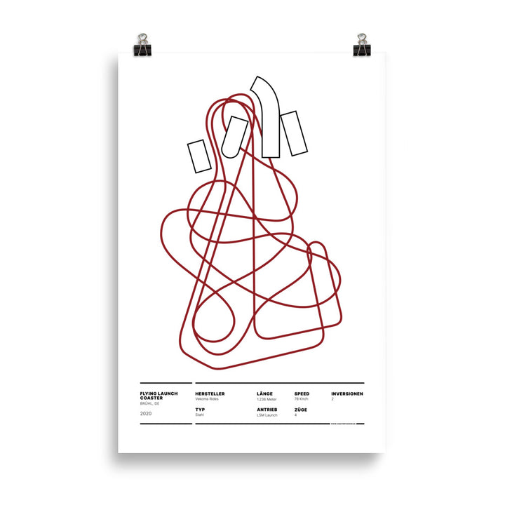 FLYING COASTER BRÜHL - layout poster