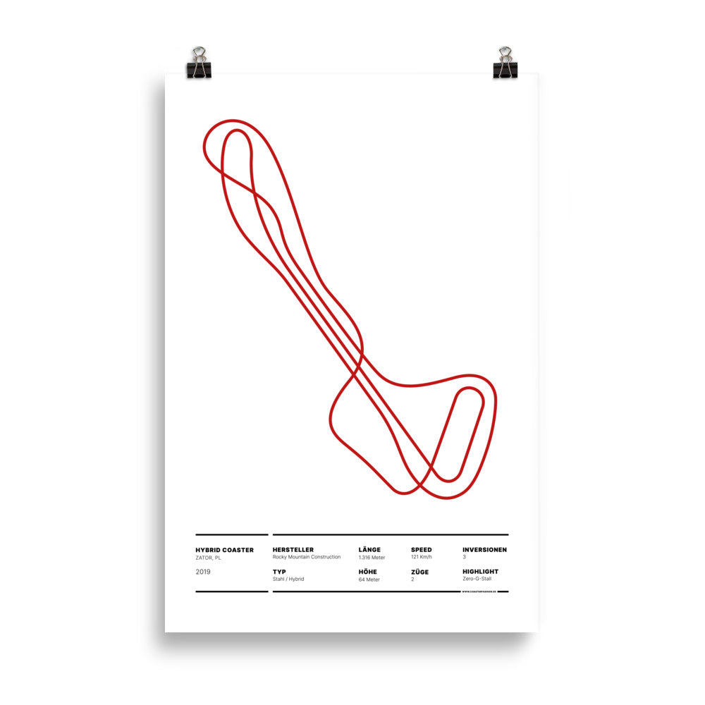 HYBRID COASTER ZATOR - Layout Poster