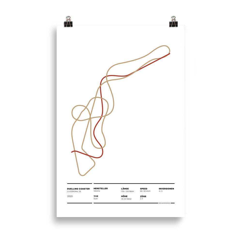 DUELLING COASTER CLEEBRONN - Layout Poster