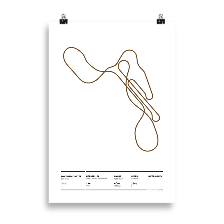 WOODEN COASTER RUST - Layout Poster