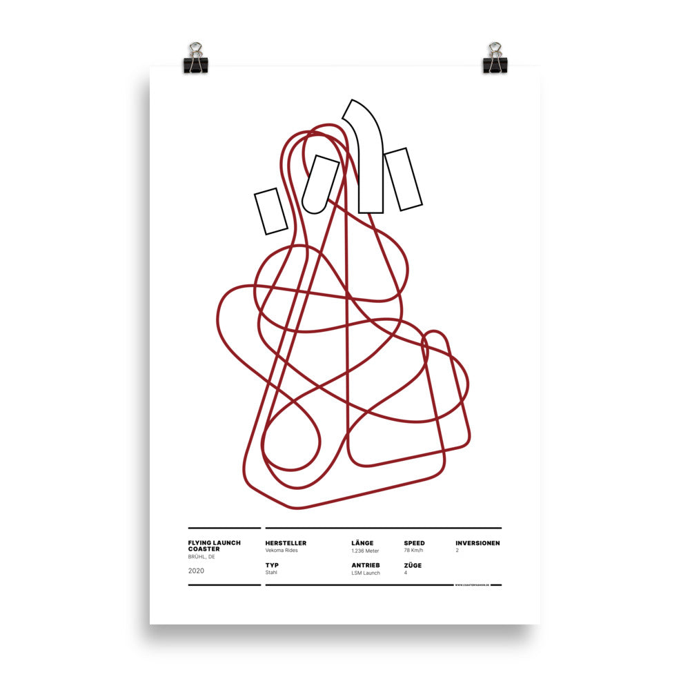 FLYING COASTER BRÜHL - layout poster