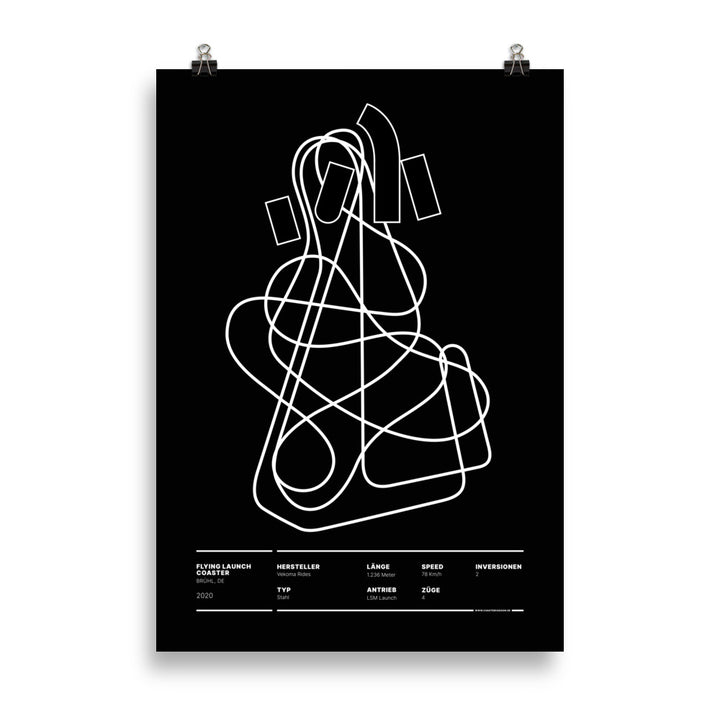FLYING COASTER BRÜHL - layout poster