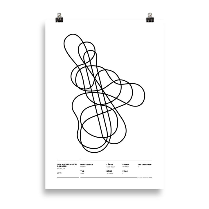 LAUNCH COASTER BRÜHL - layout poster